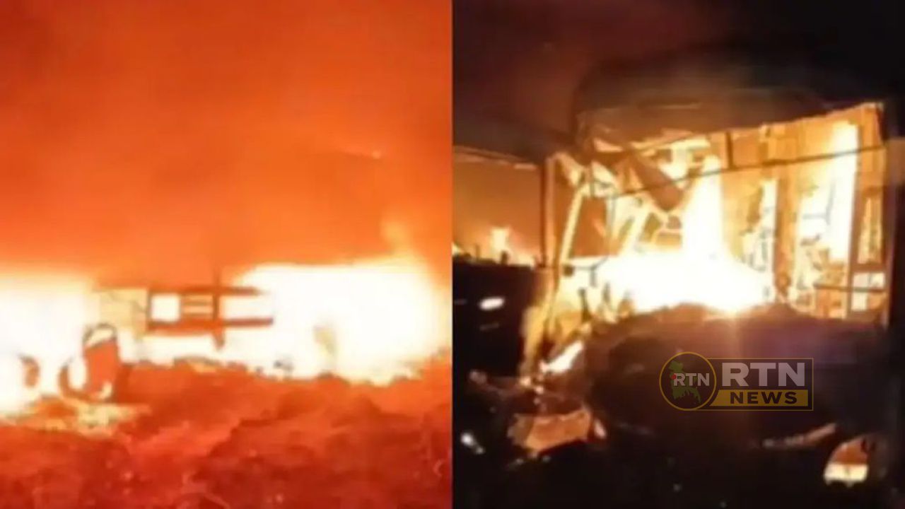 রাজস্থানে বাস-ট্রাক সংঘর্ষে ভয়াবহ আগুন, নিহত ৭, আহত অন্তত ২২